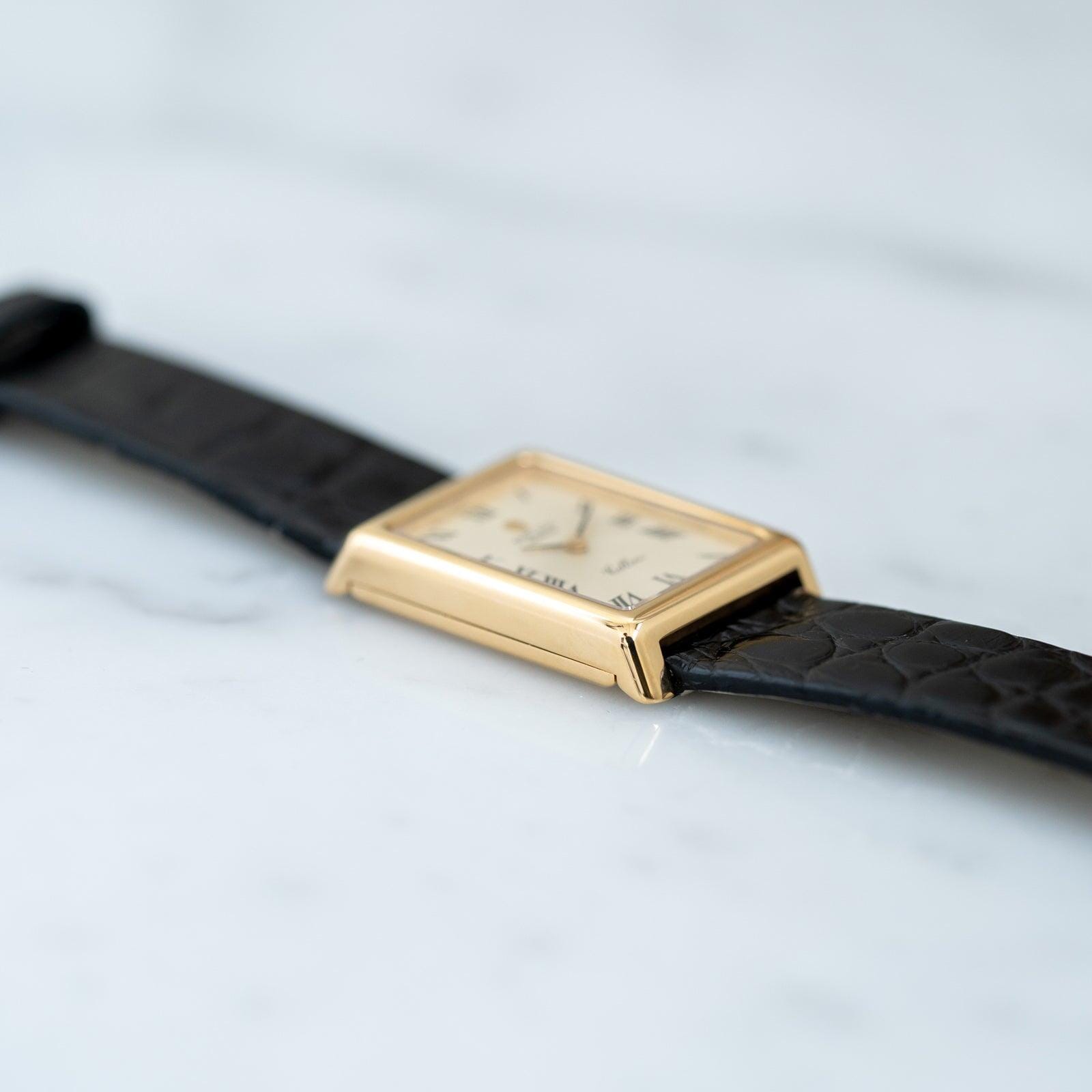 ROLEX Cellini 4103 Rectangle YG Silver Roman - Arbitro