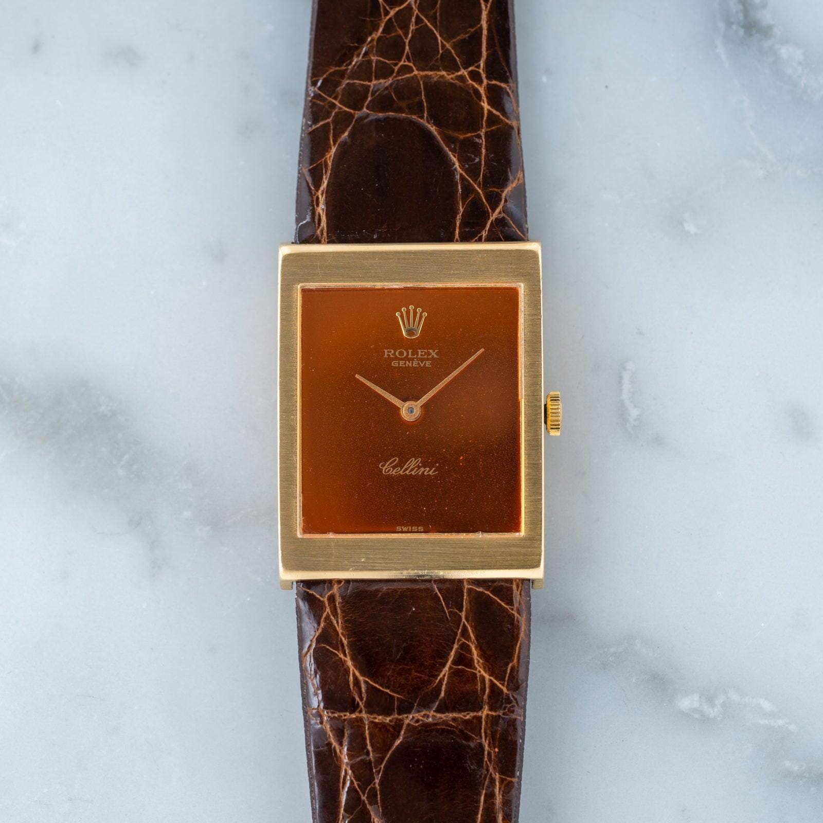ROLEX Cellini 4014 Rectangle YG Orange - Arbitro