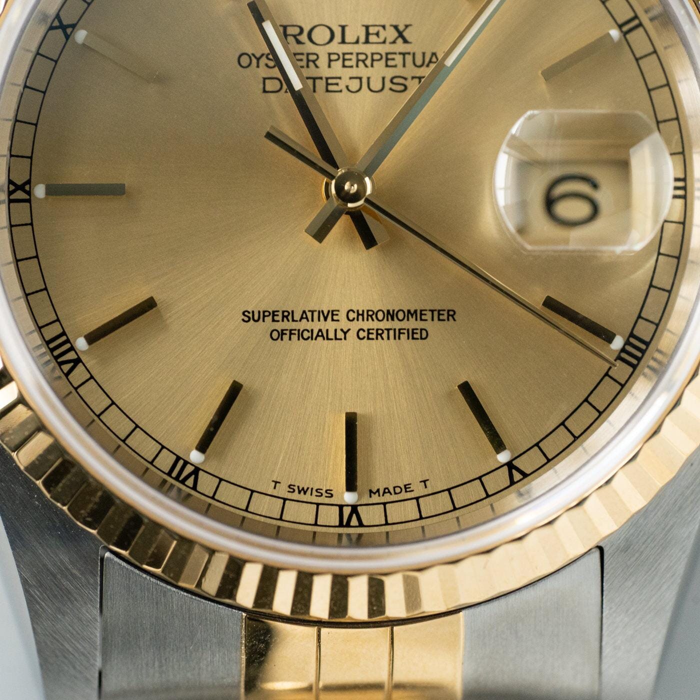 ROLEX Oyster Perpetual Datejust 16233 Champagne - Arbitro