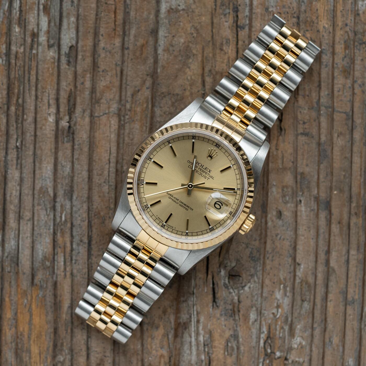 ROLEX Oyster Perpetual Datejust 16233 Champagne - Arbitro
