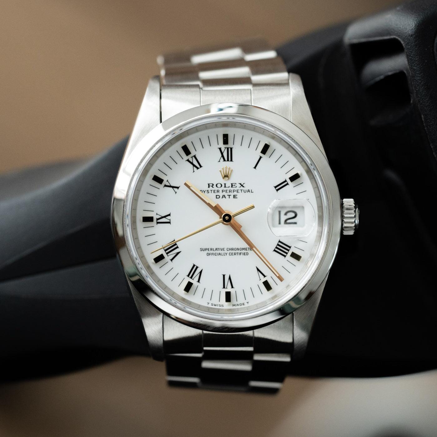 ROLEX Oyster Perpetual Date 15200 White Roman - Arbitro
