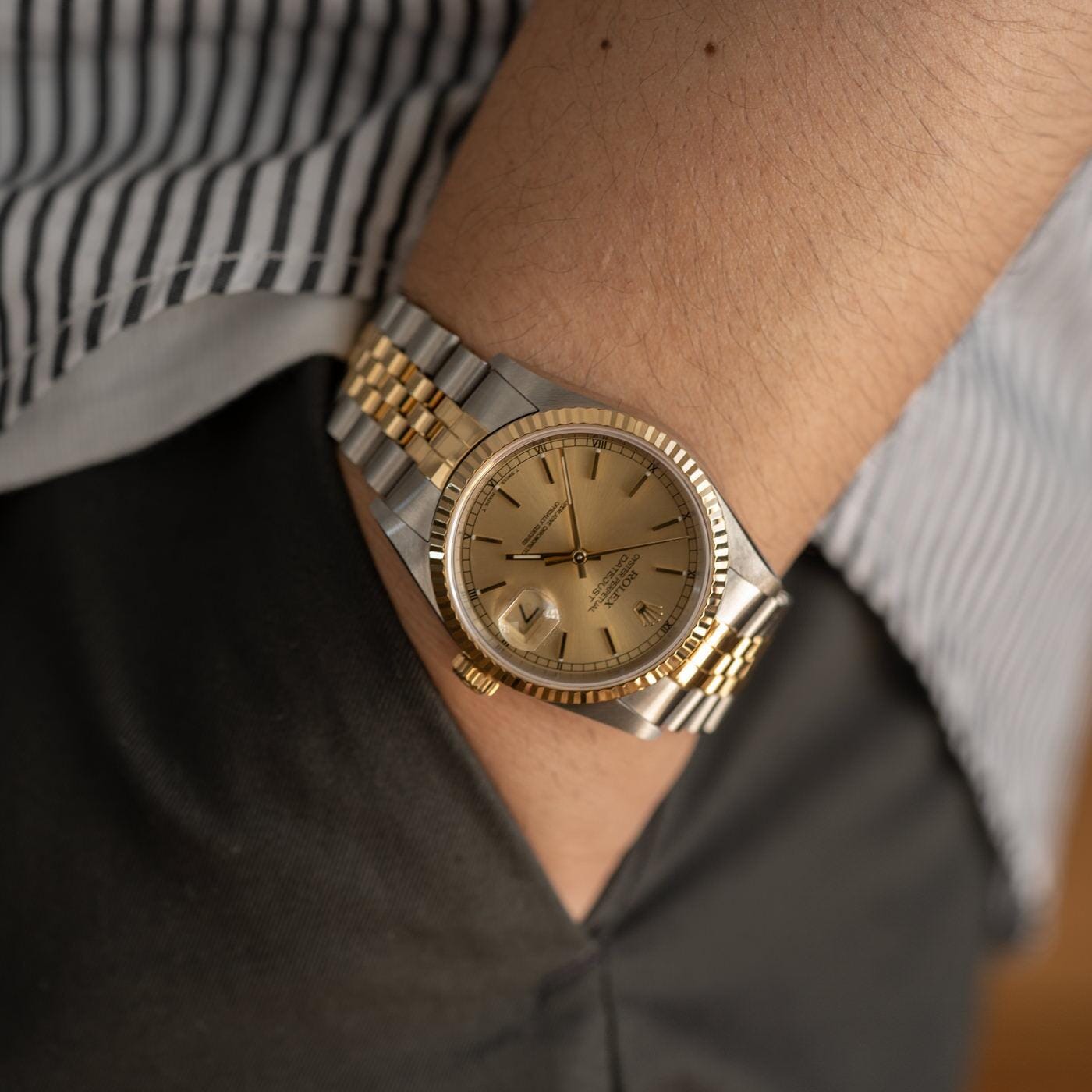 ROLEX Oyster Perpetual Datejust 16233 Champagne - Arbitro