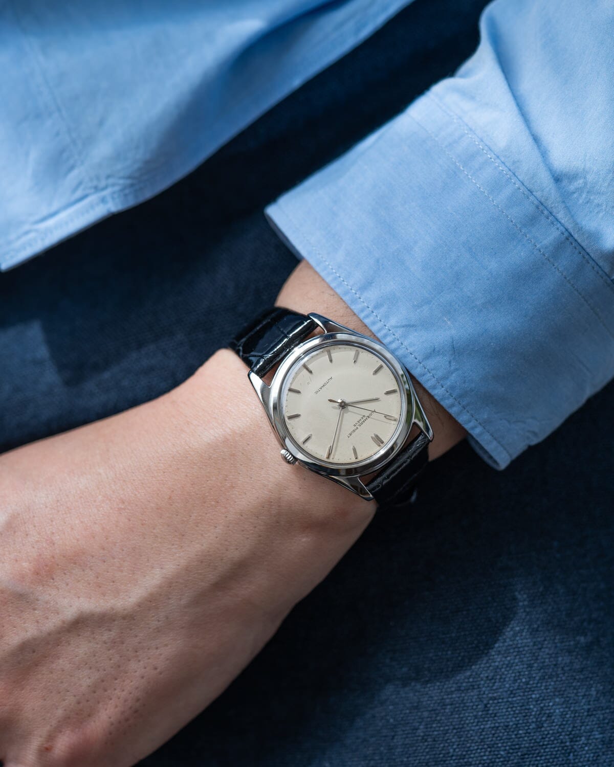 オーデマ ピゲ ラウンド スティール 自動巻き オパーリンダイアル Watch AUDEMARS PIGUET