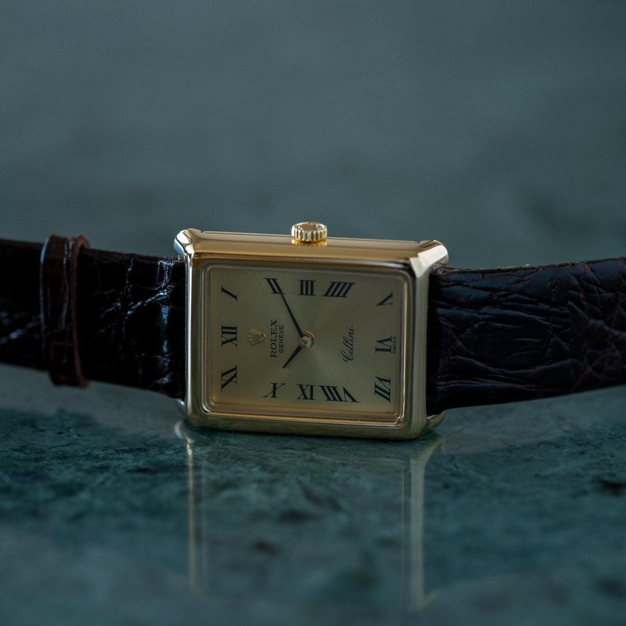 ROLEX Cellini 4103 Rectangle YG 1970s - Arbitro
