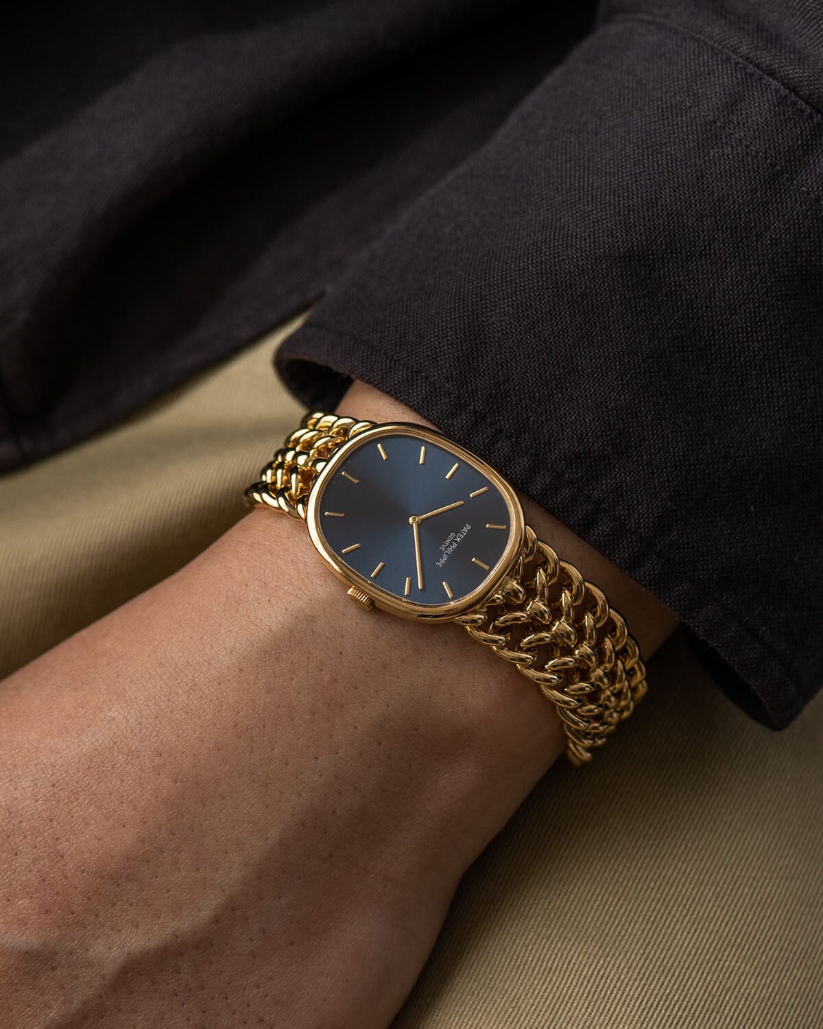 パテック フィリップ ゴールデンエリプス 3848 YG ブルーシグマダイアル Watch PATEK PHILIPPE