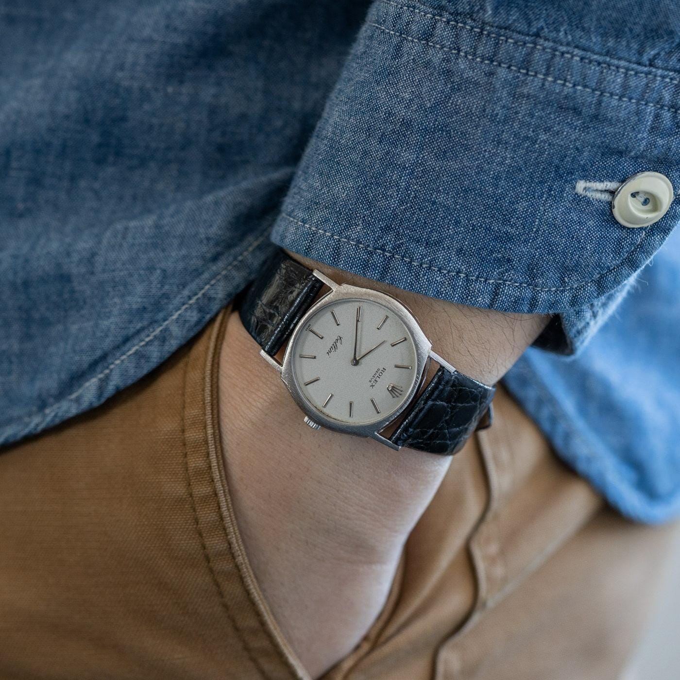 ROLEX Cellini 3804 WG Silver Dial - Arbitro