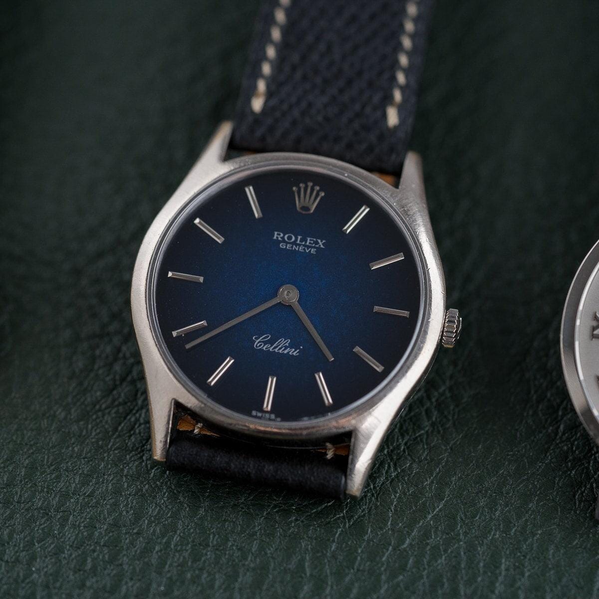 ROLEX Cellini 3804 WG Navy Dial 1970s - Arbitro