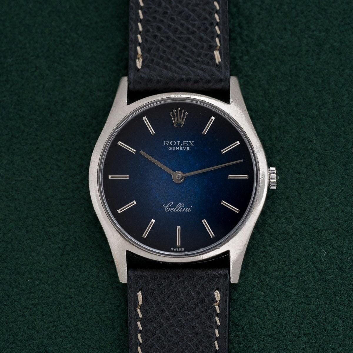 ROLEX Cellini 3804 WG Navy Dial 1970s - Arbitro