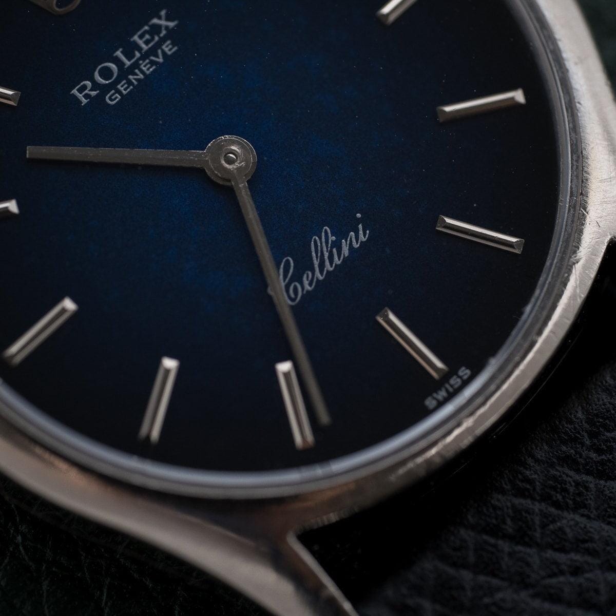 ROLEX Cellini 3804 WG Navy Dial 1970s - Arbitro