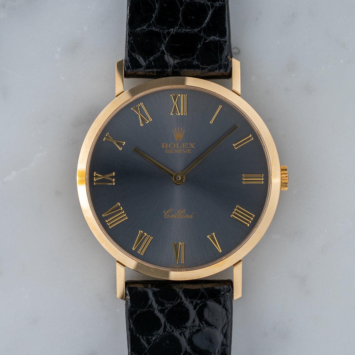 ROLEX Cellini 4112 YG Grey Dial 1990s - Arbitro