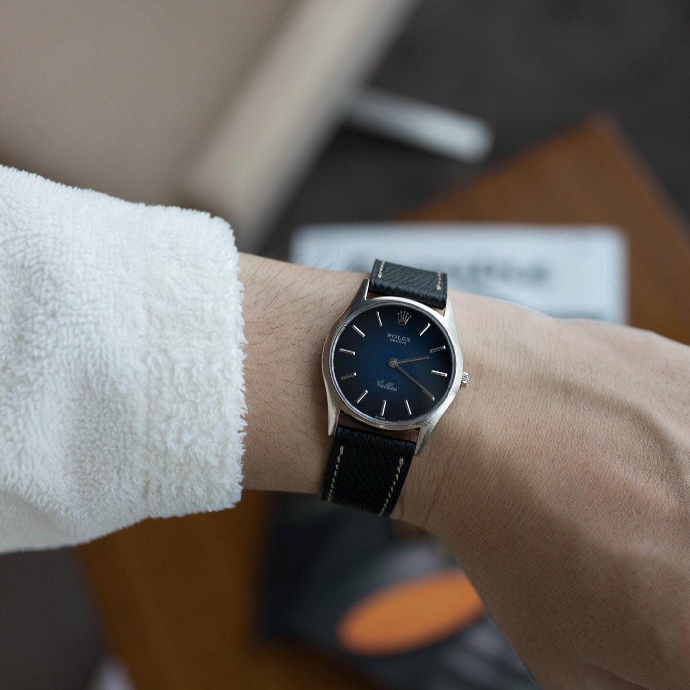 ROLEX Cellini 3804 WG Navy Dial 1970s - Arbitro