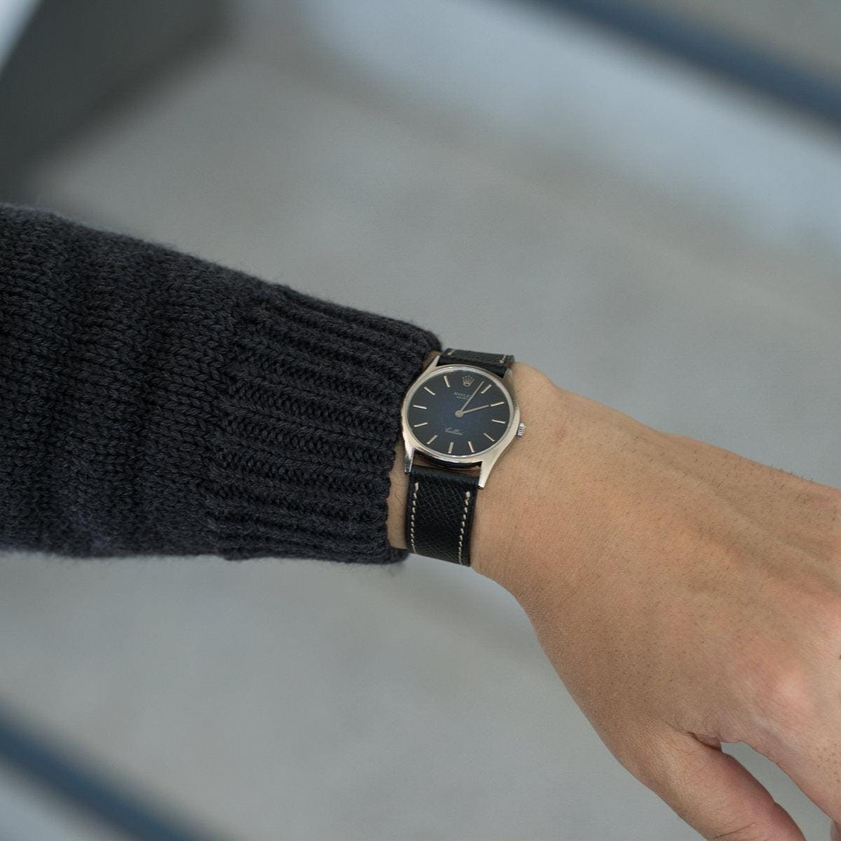 ROLEX Cellini 3804 WG Navy Dial 1970s - Arbitro