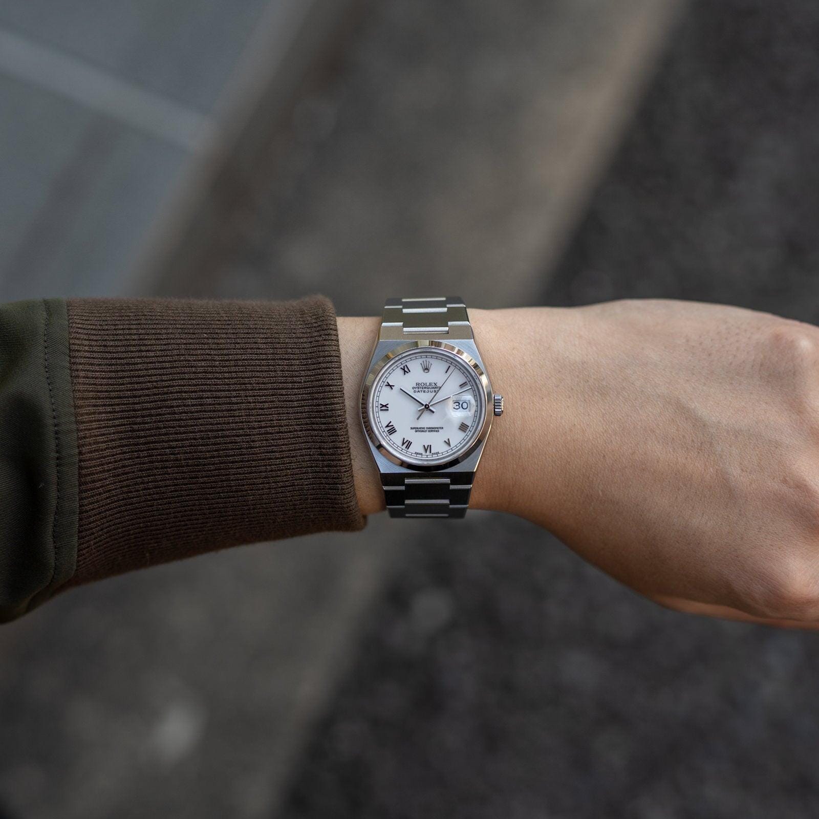 ROLEX OysterQuartz Datejust 17000 White Roman - Arbitro