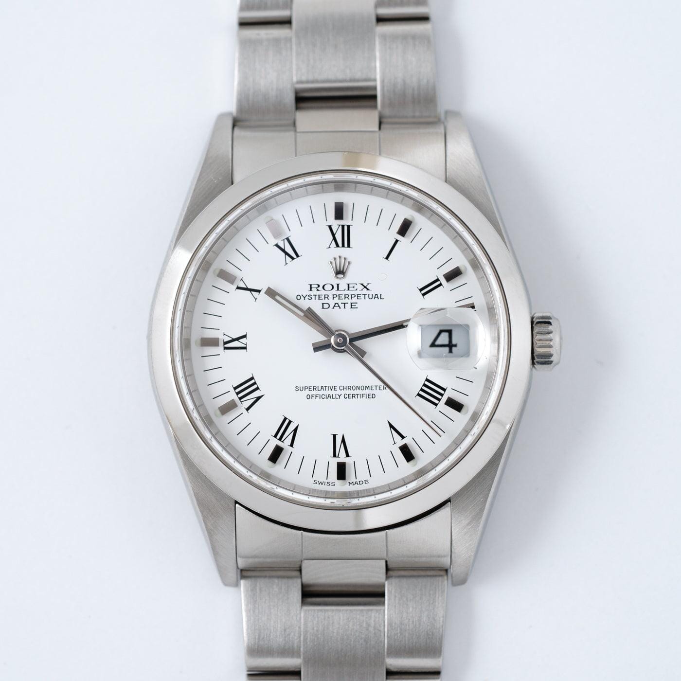 ROLEX Oyster Perpetual Date 15200 White Roman - Arbitro
