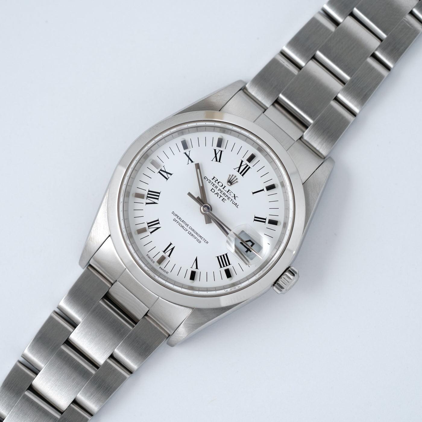 ROLEX Oyster Perpetual Date 15200 White Roman - Arbitro