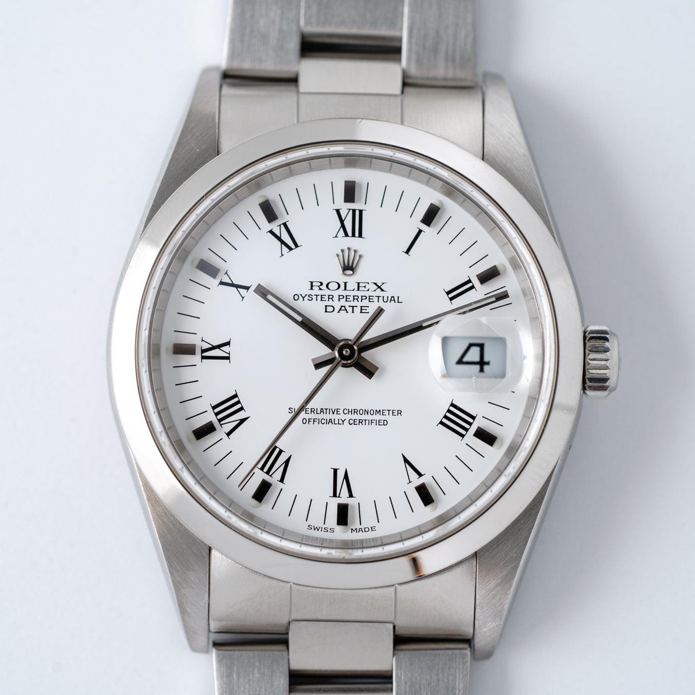 ROLEX Oyster Perpetual Date 15200 White Roman - Arbitro