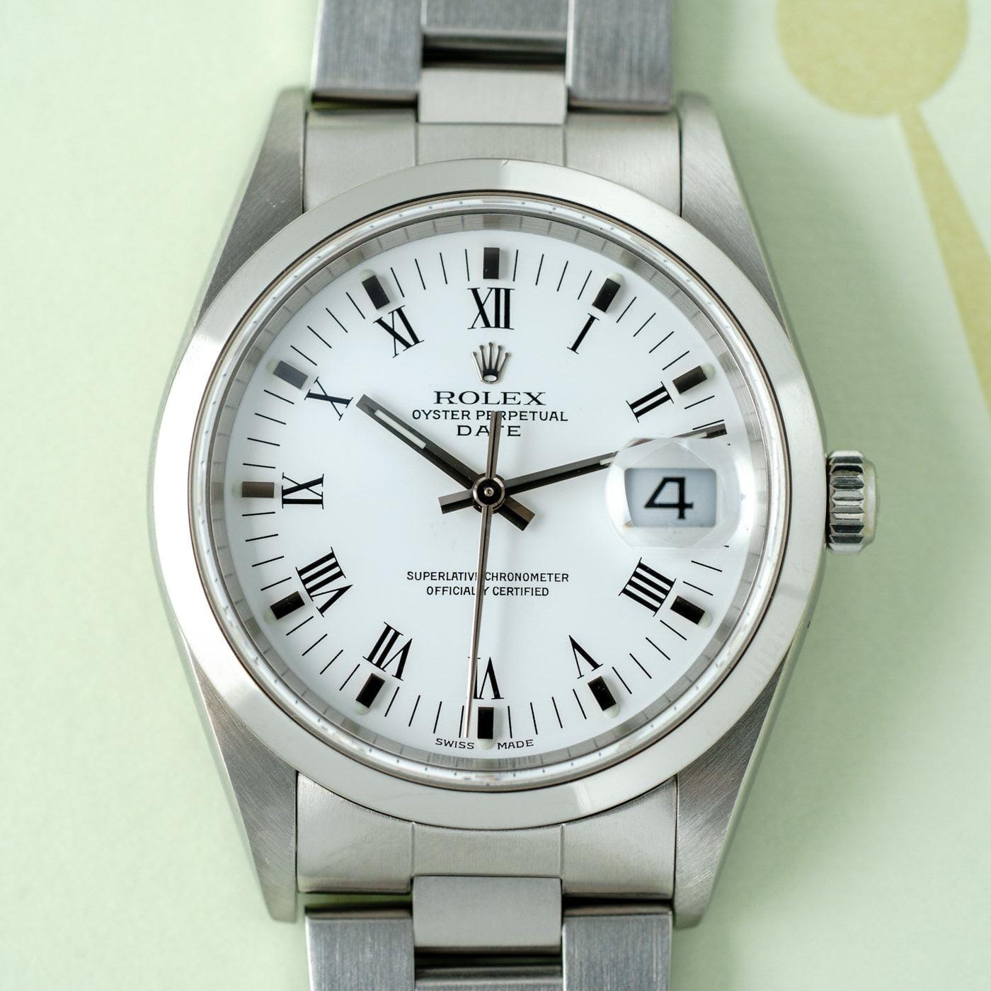 ROLEX Oyster Perpetual Date 15200 White Roman - Arbitro