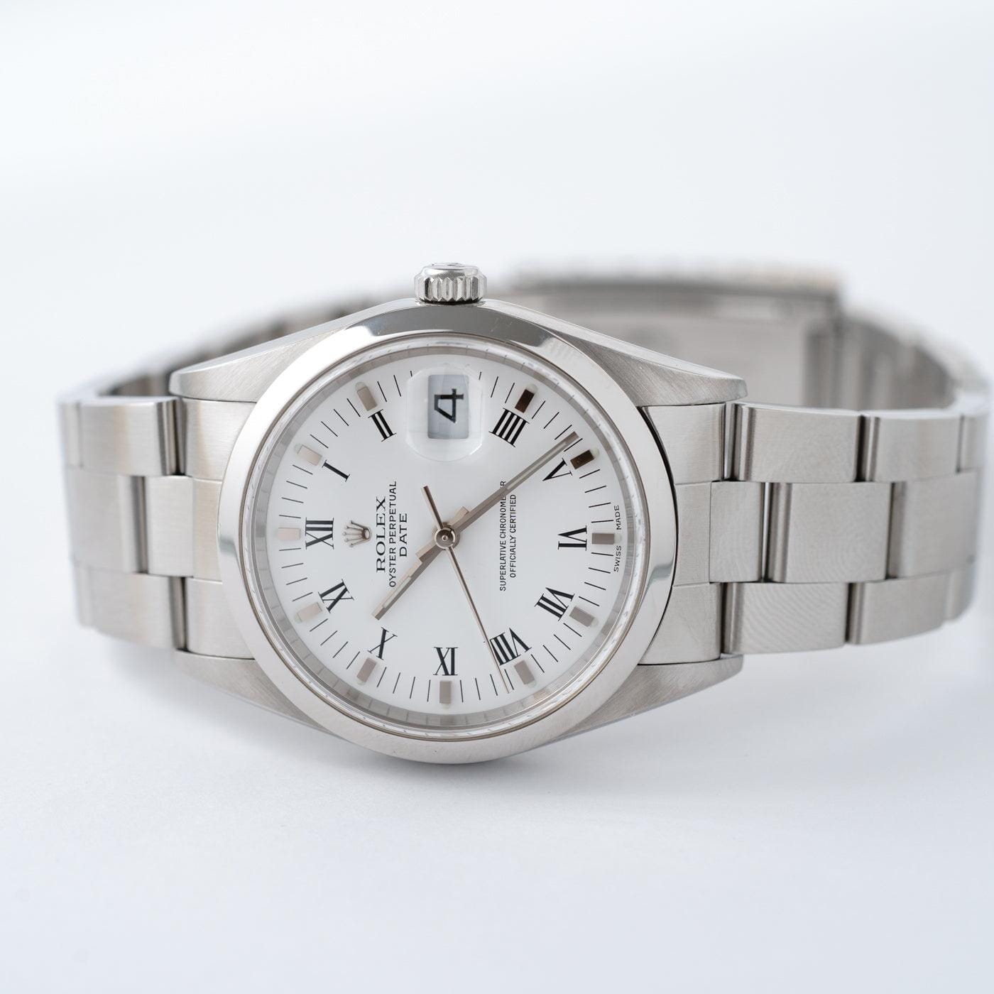 ROLEX Oyster Perpetual Date 15200 White Roman - Arbitro