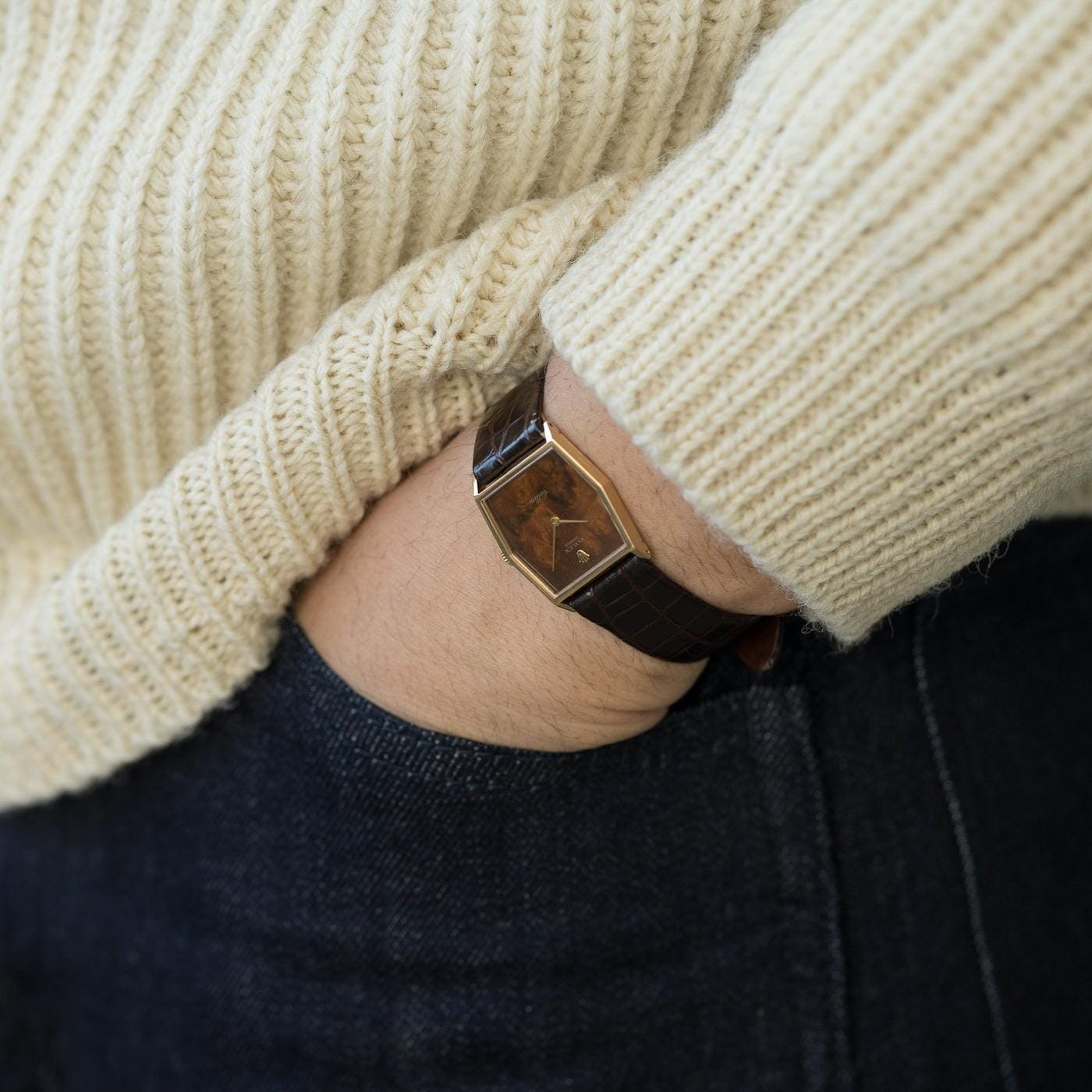 ROLEX Cellini 4122 YG Mahogany Dial - Arbitro