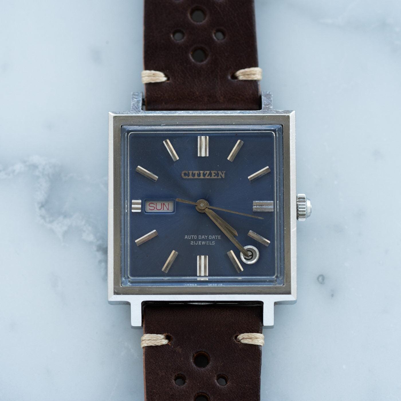 CITIZEN Auto Day Date Blue Dial "Monaco" - Arbitro