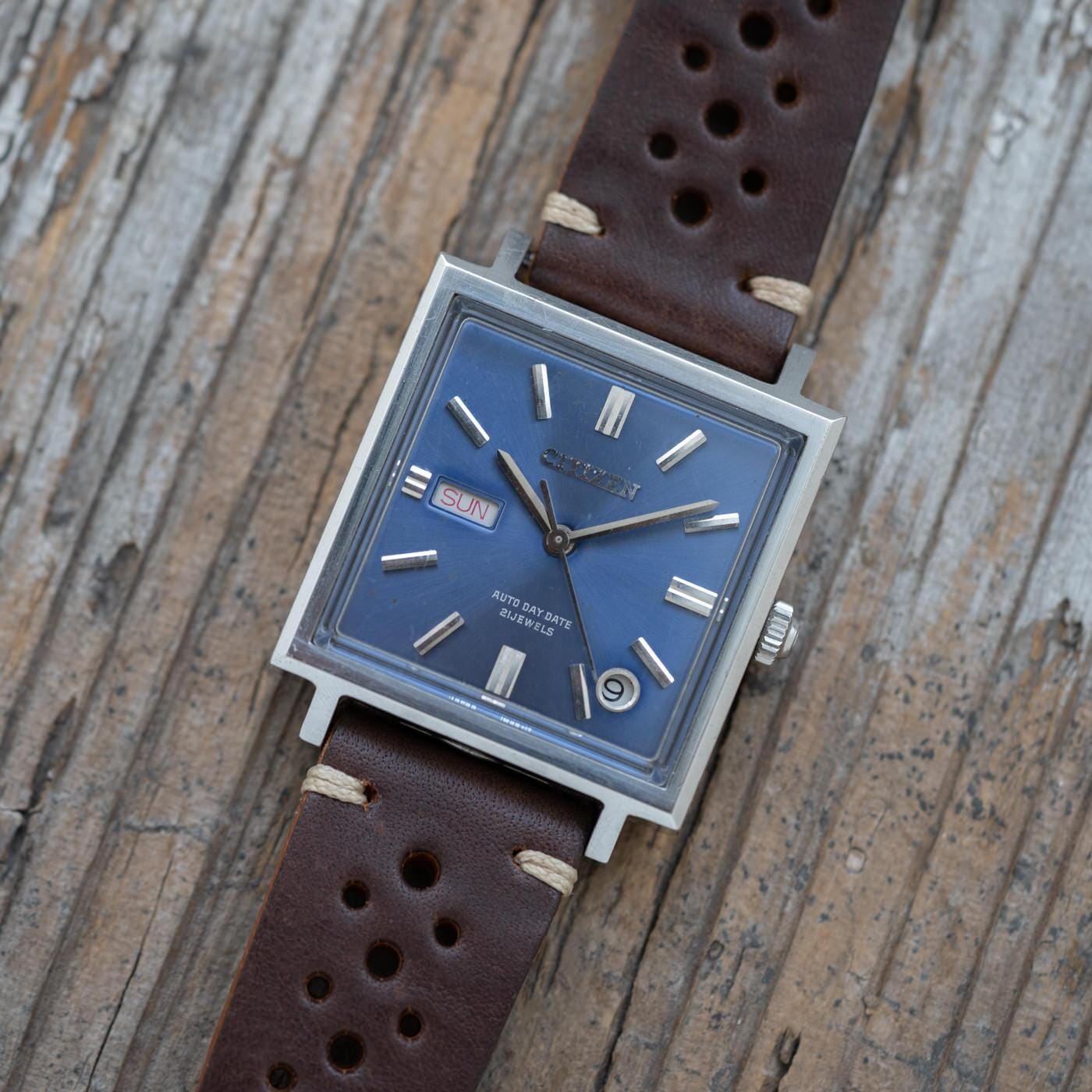 CITIZEN Auto Day Date Blue Dial "Monaco" - Arbitro