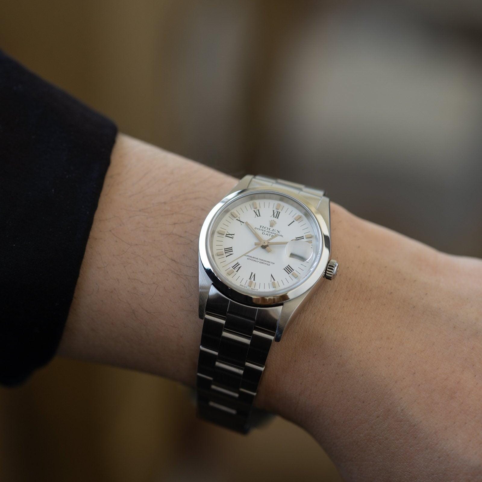 ROLEX Oyster Perpetual Date 15200 White Roman - Arbitro