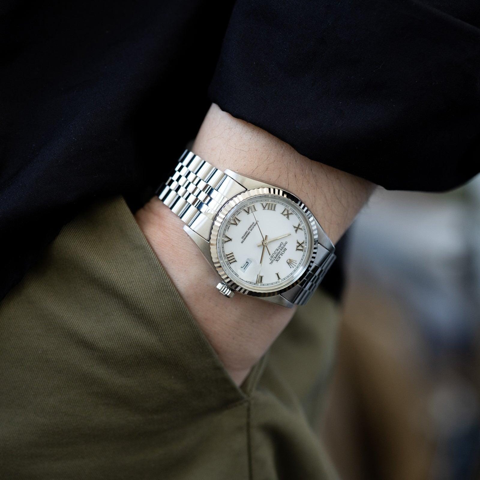 ROLEX Oyster Perpetual Datejust 16014 White Roman - Arbitro