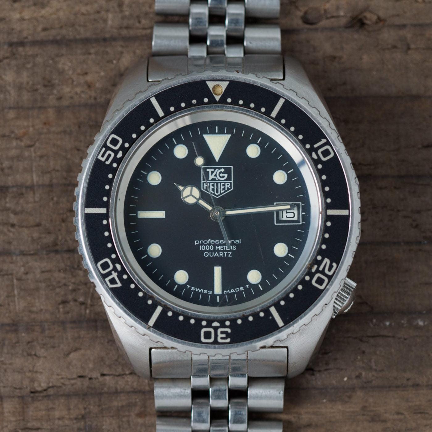 TAG HEUER 1000m Diver "Deep Dive" 980.023L 1980s - Arbitro
