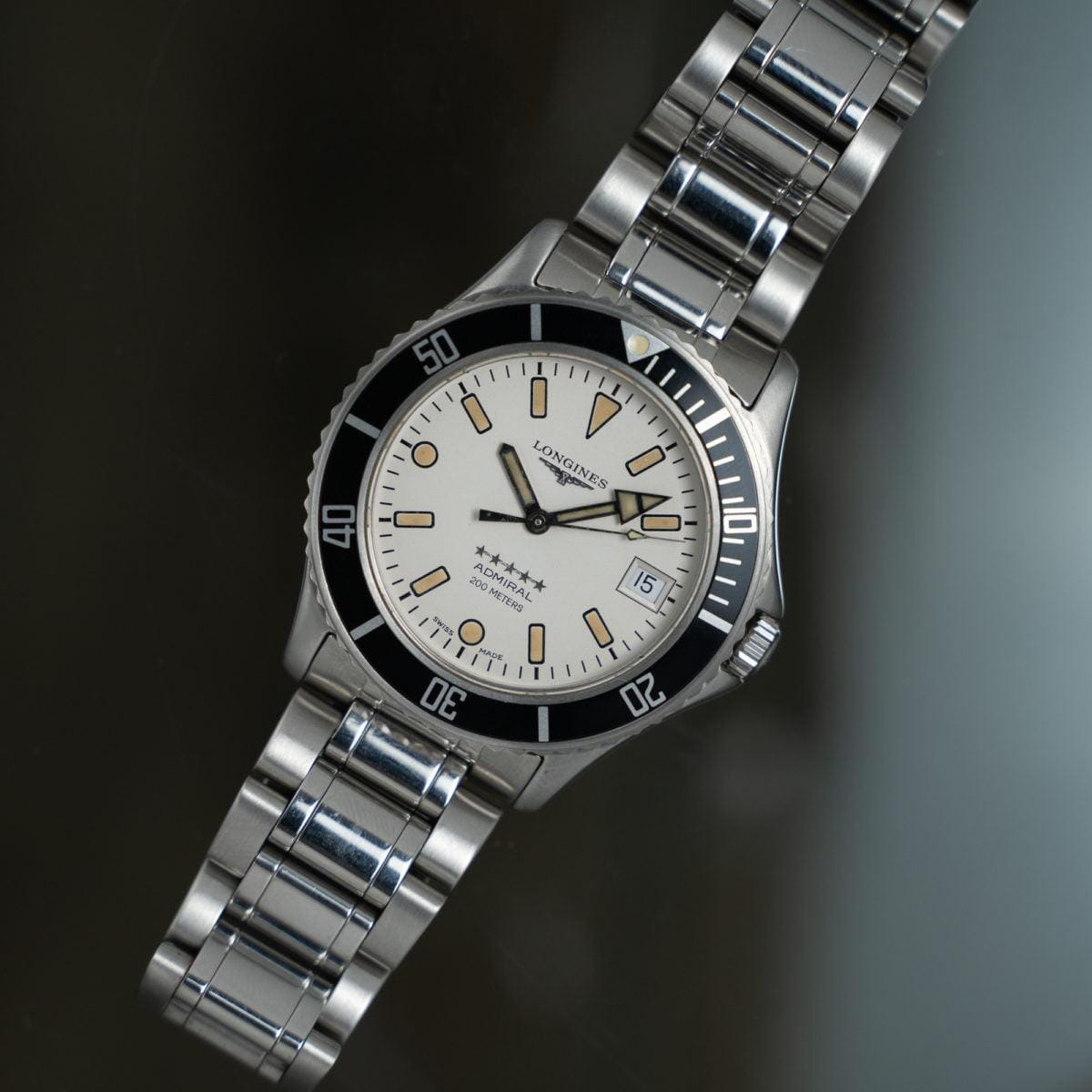 LONGINES Admiral Diver L3.502.4 White Dial 1990s - Arbitro
