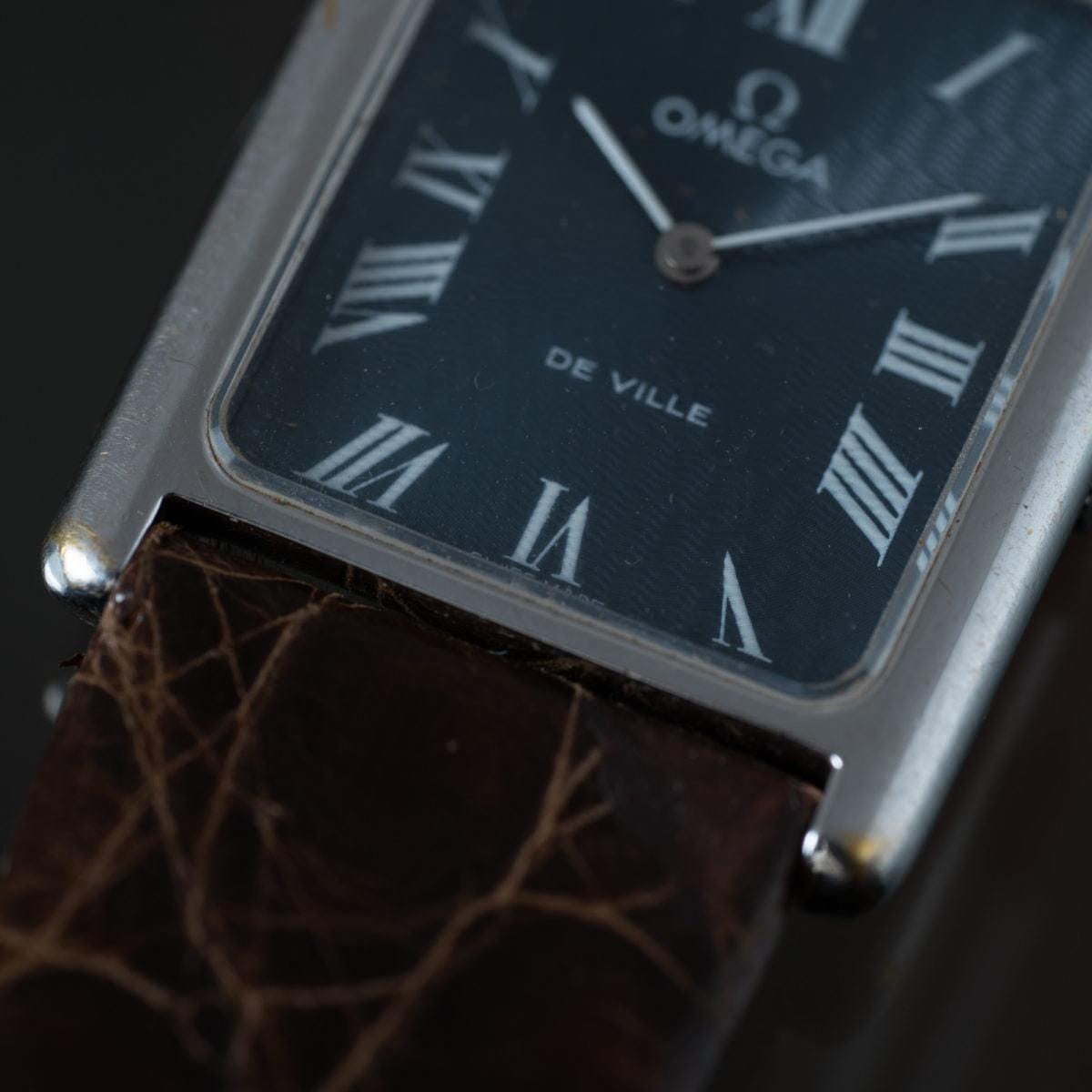 OMEGA De Ville "Tank" Navy Dial 1970s - Arbitro