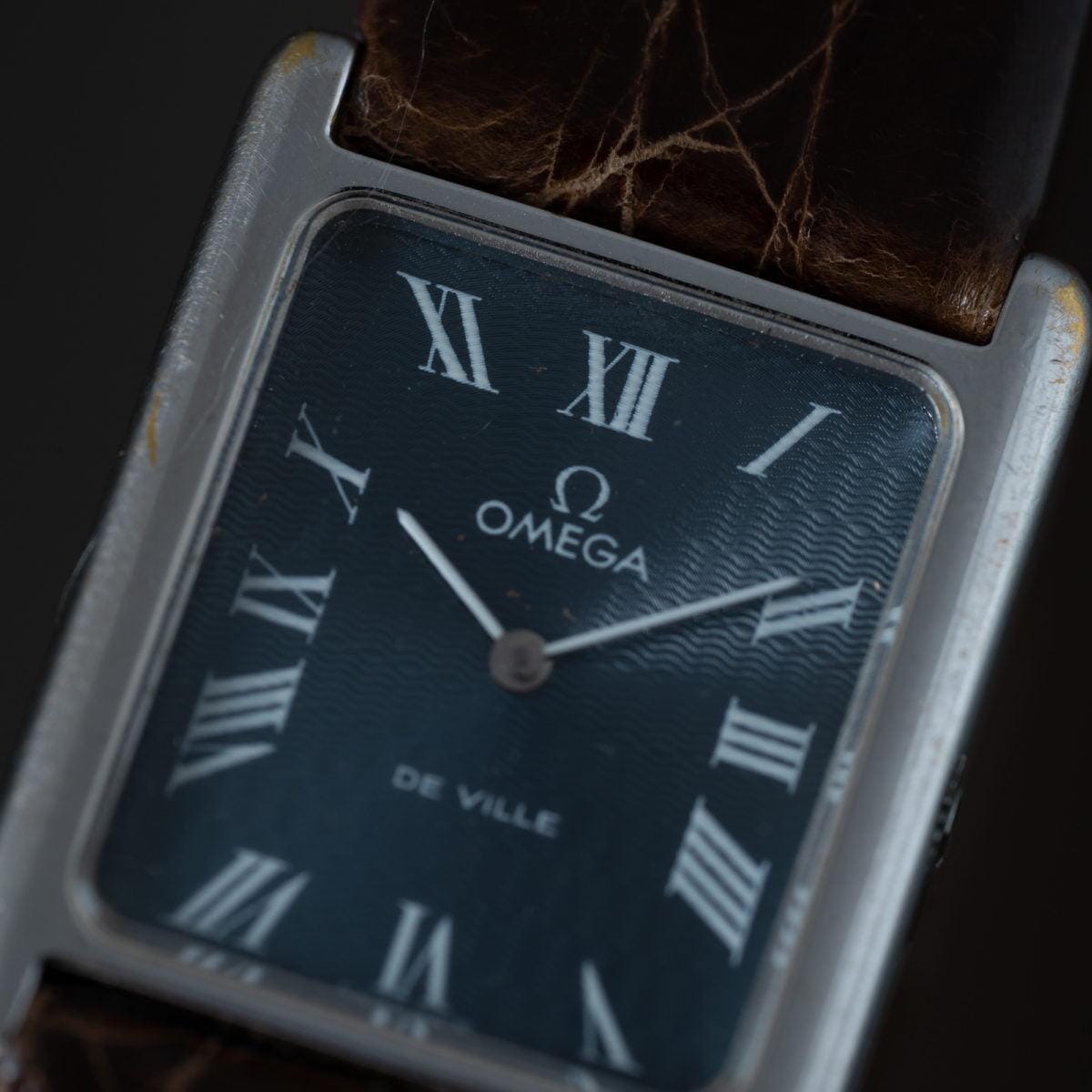 OMEGA De Ville "Tank" Navy Dial 1970s - Arbitro