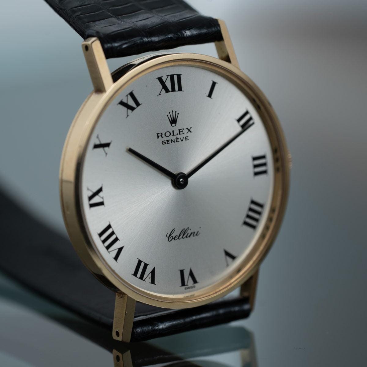 ROLEX Cellini Silver Dial 18K YG 1970s - Arbitro