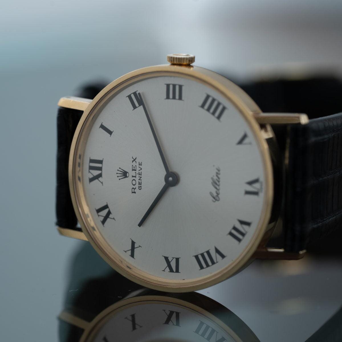 ROLEX Cellini Silver Dial 18K YG 1970s - Arbitro