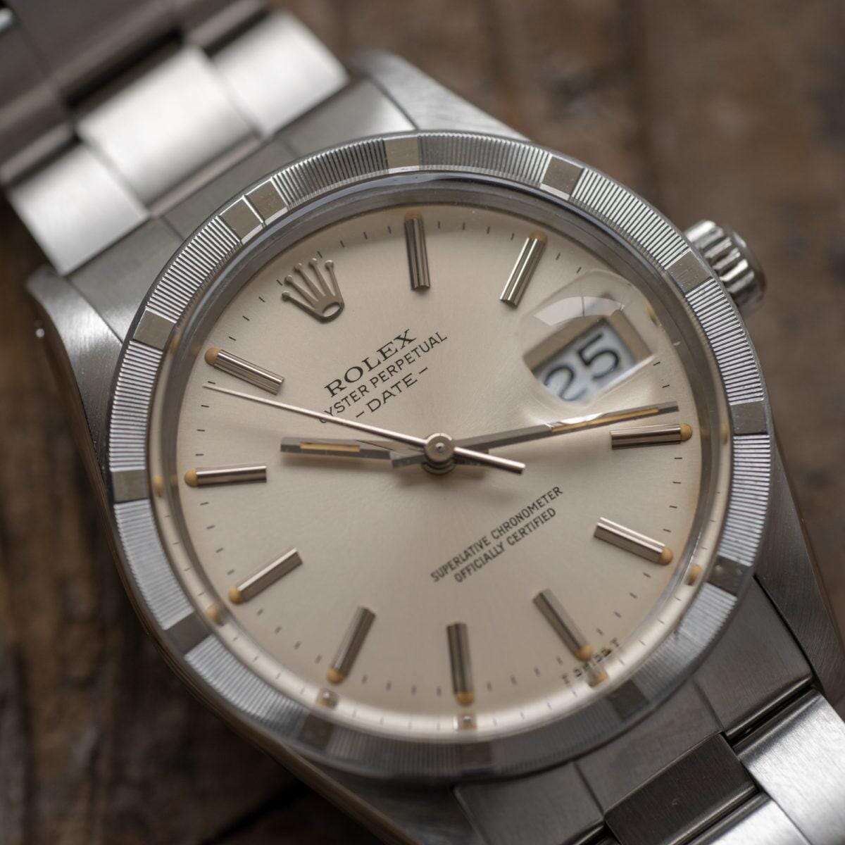 ROLEX Oyster Perpetual Date 15010 Ivory Dial 1980s - Arbitro