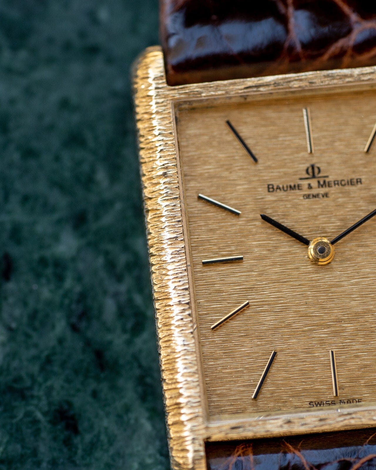 ボーム&メルシエ 37059 レクタングル YG バーク仕上げ Watch BAUME&MERCIER