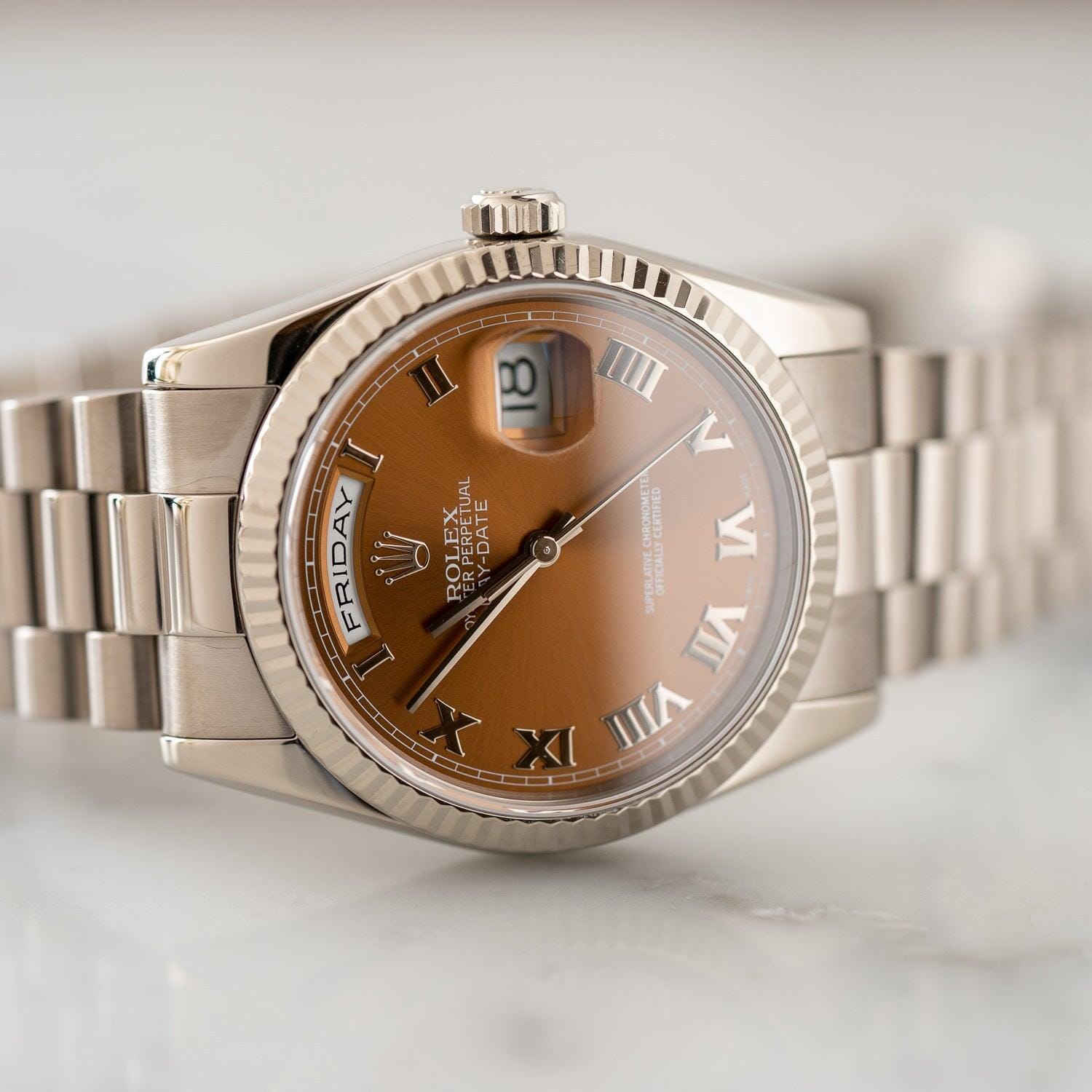 ROLEX Day-Date 118239 WG Havana Dial - Arbitro