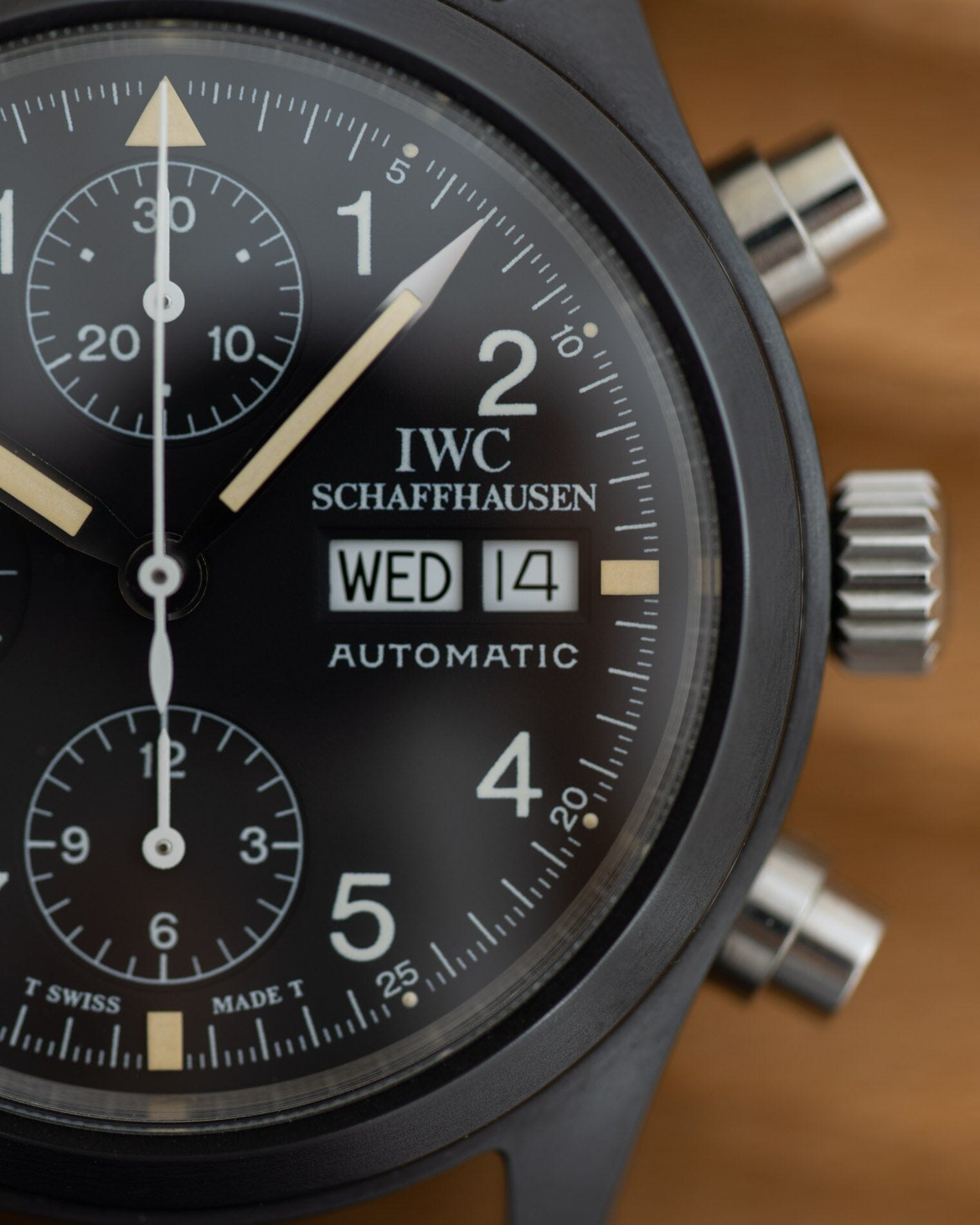 IWC Pilot Chronograph 3705 Original Black Flieger with Paper