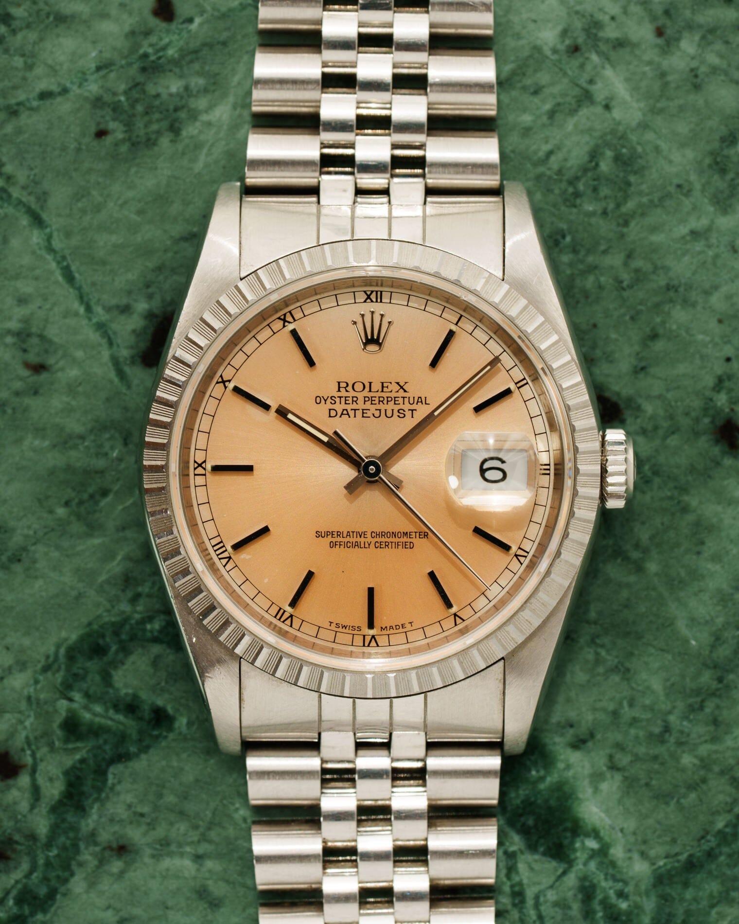 ロレックス デイトジャスト 16220 シルバーパティナダイアル Watch ROLEX 