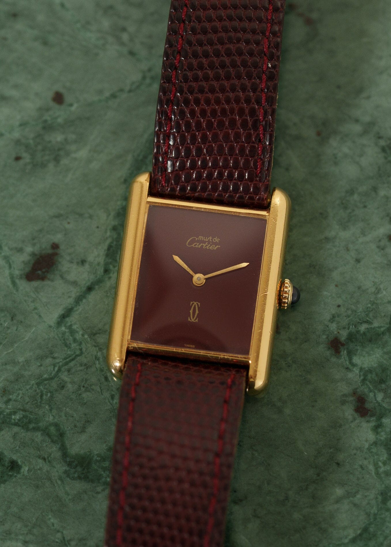 カルティエ マストタンク LM ボルドー 手巻き Watch CARTIER 