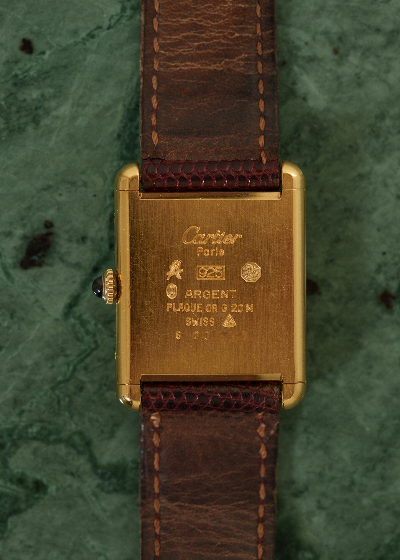 カルティエ マストタンク LM ボルドー 手巻き Watch CARTIER 