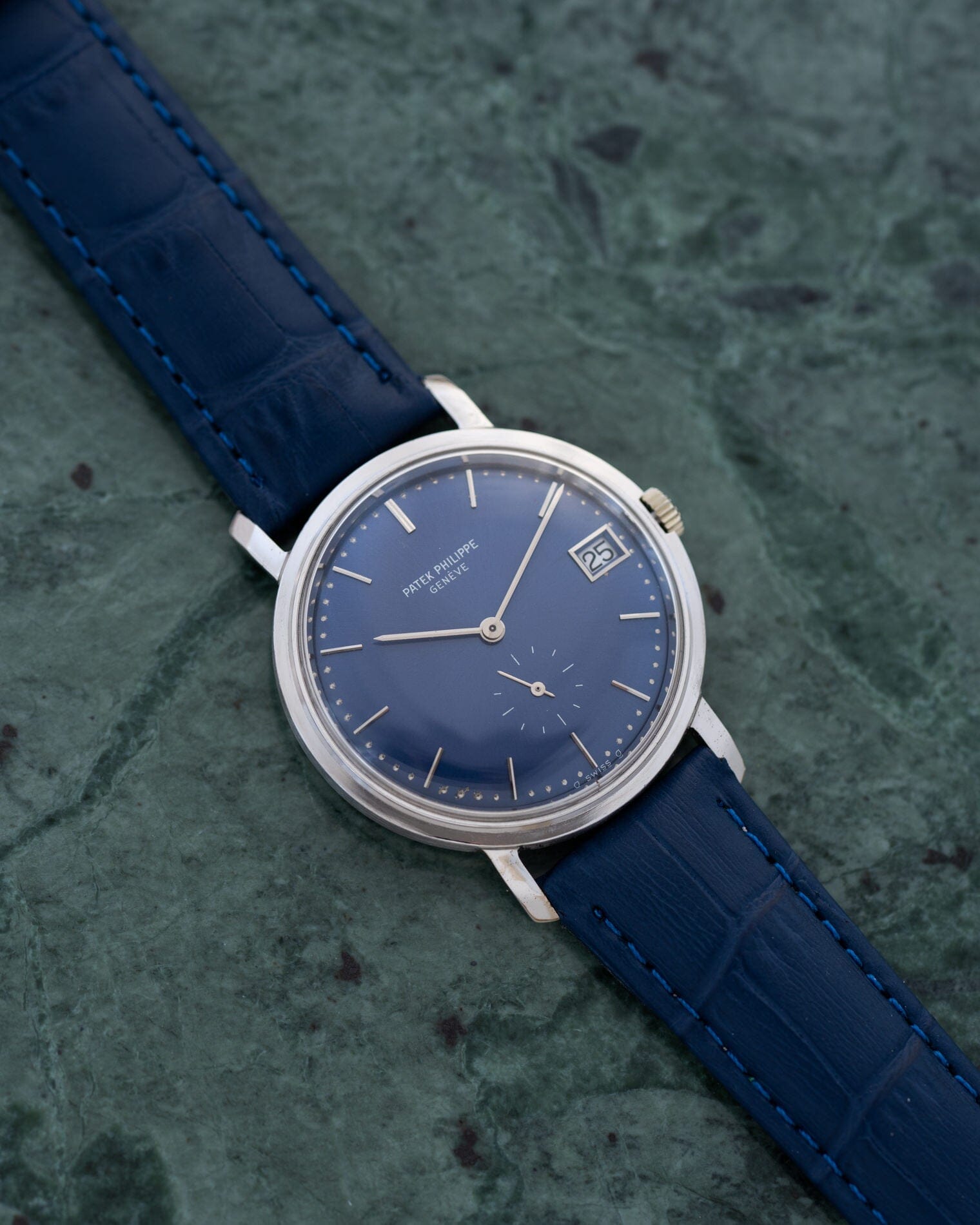 Patek philippe calatrava blue dial best sale