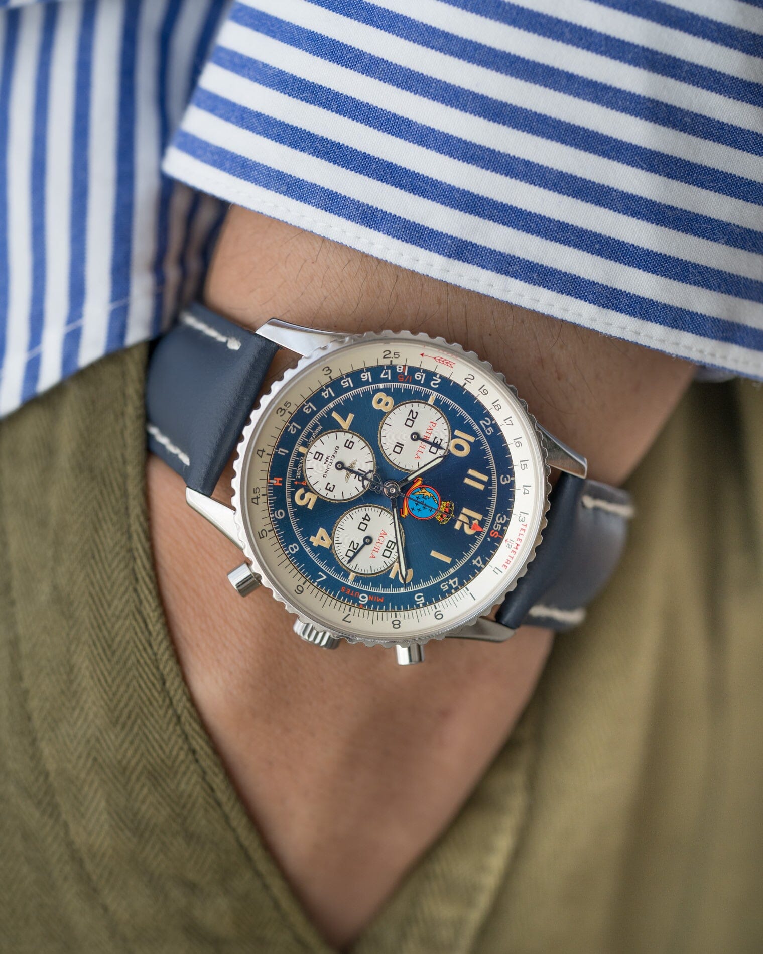 Breitling Navitimer 92 A30022 Blue Dial 