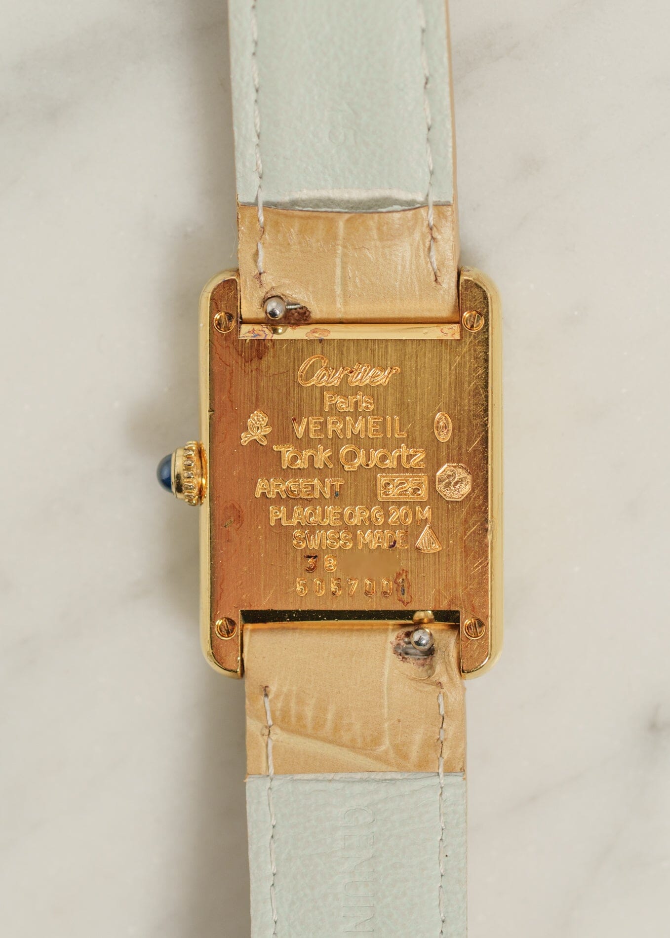 カルティエ マストタンク SM 縦ローマン QZ Watch CARTIER 