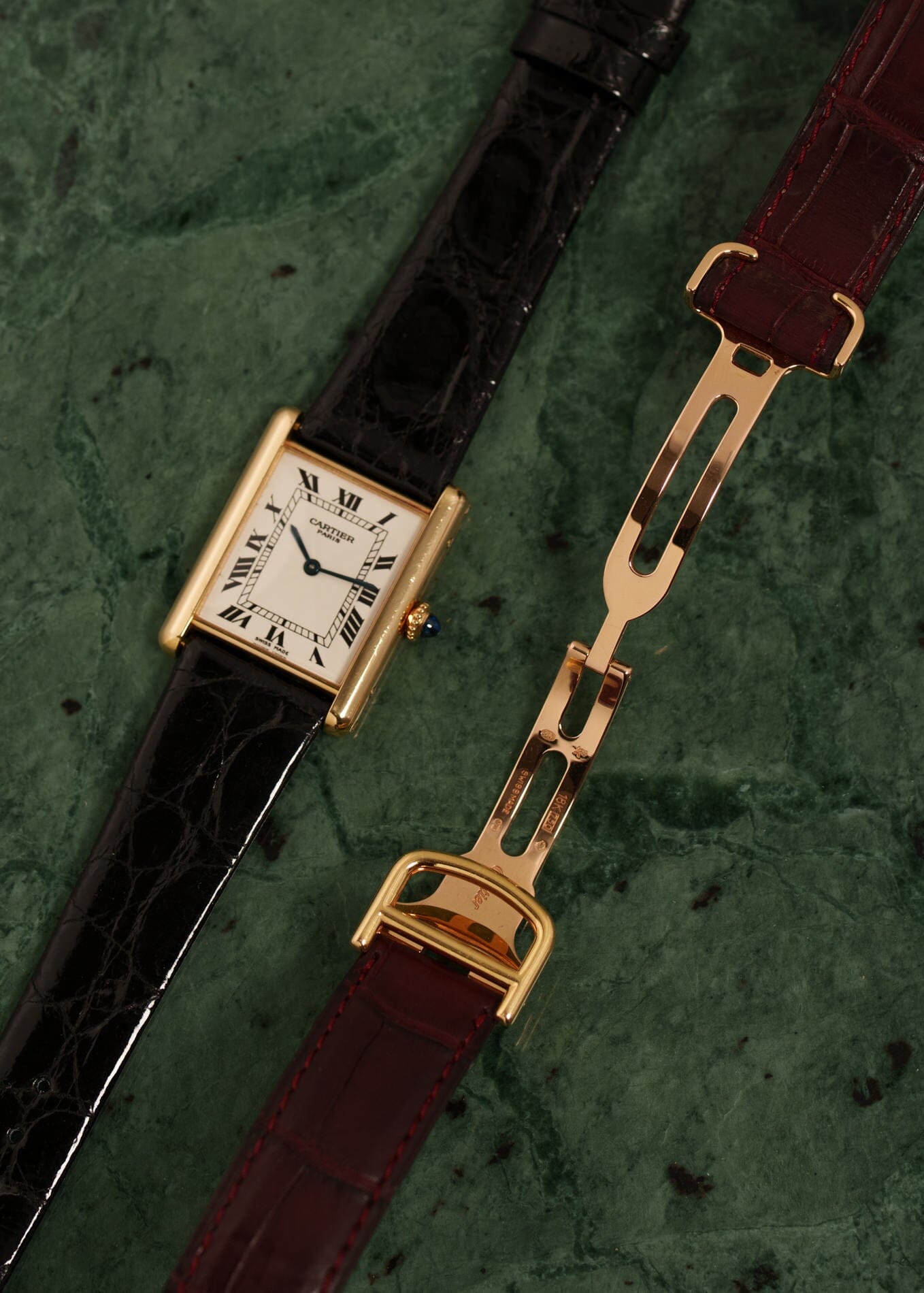 Cartier タンク ルイ カルティエ LM YG CPCP 1600B 箱付き Watch CARTIER 