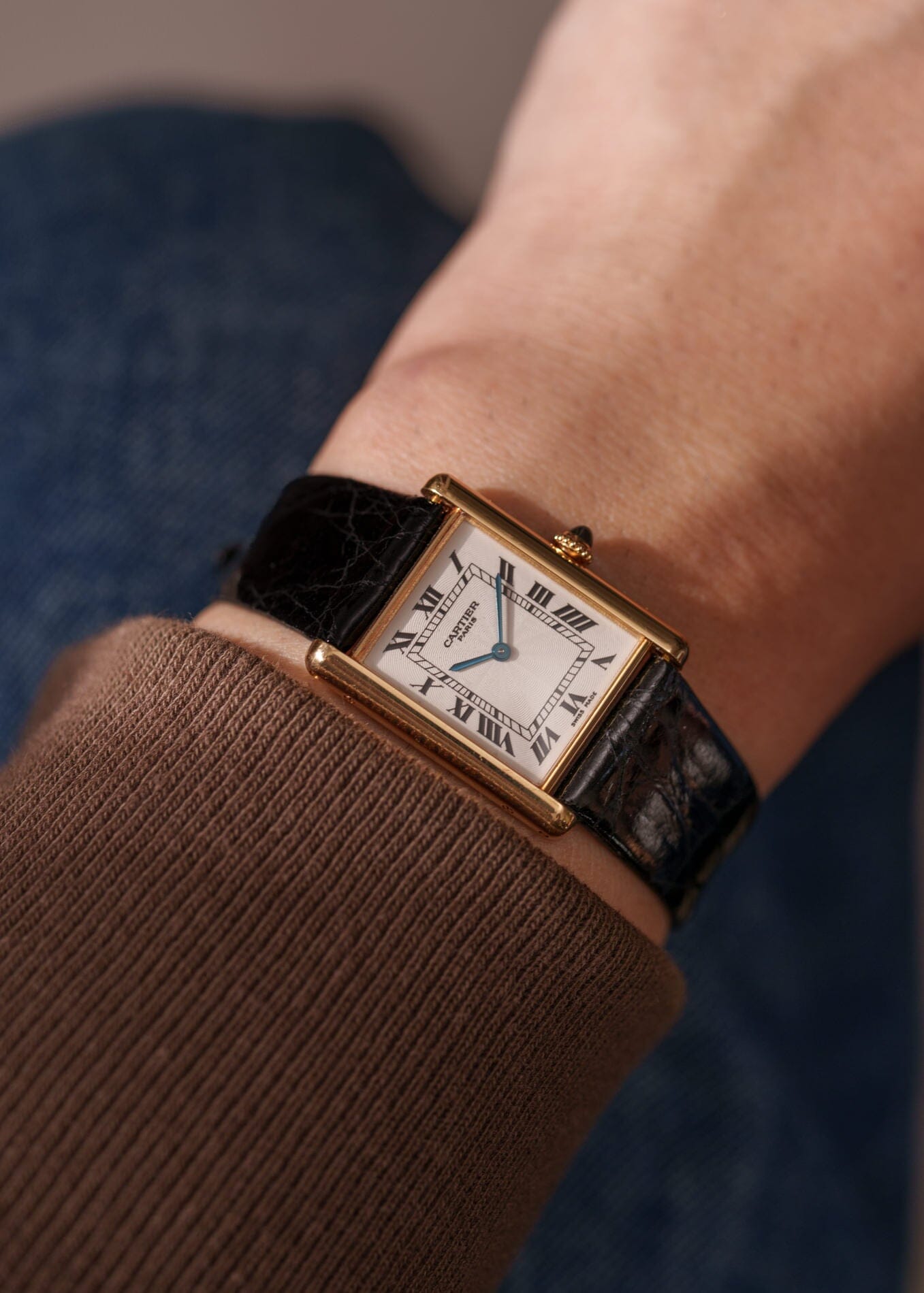 Cartier Tank Louis Cartier LM 16121 YG Extra Flat Teardrop