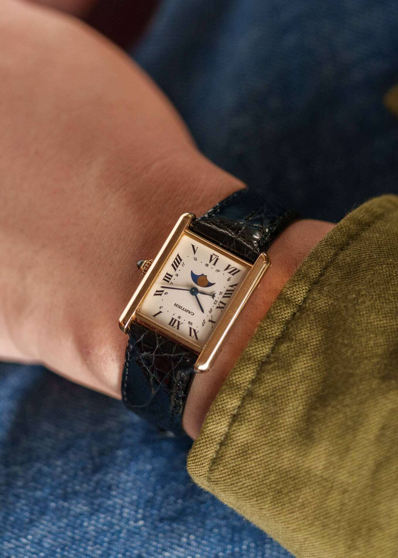Cartier Tank Louis Cartier LM 819001 YG Moonphase with Deployant-Buckl