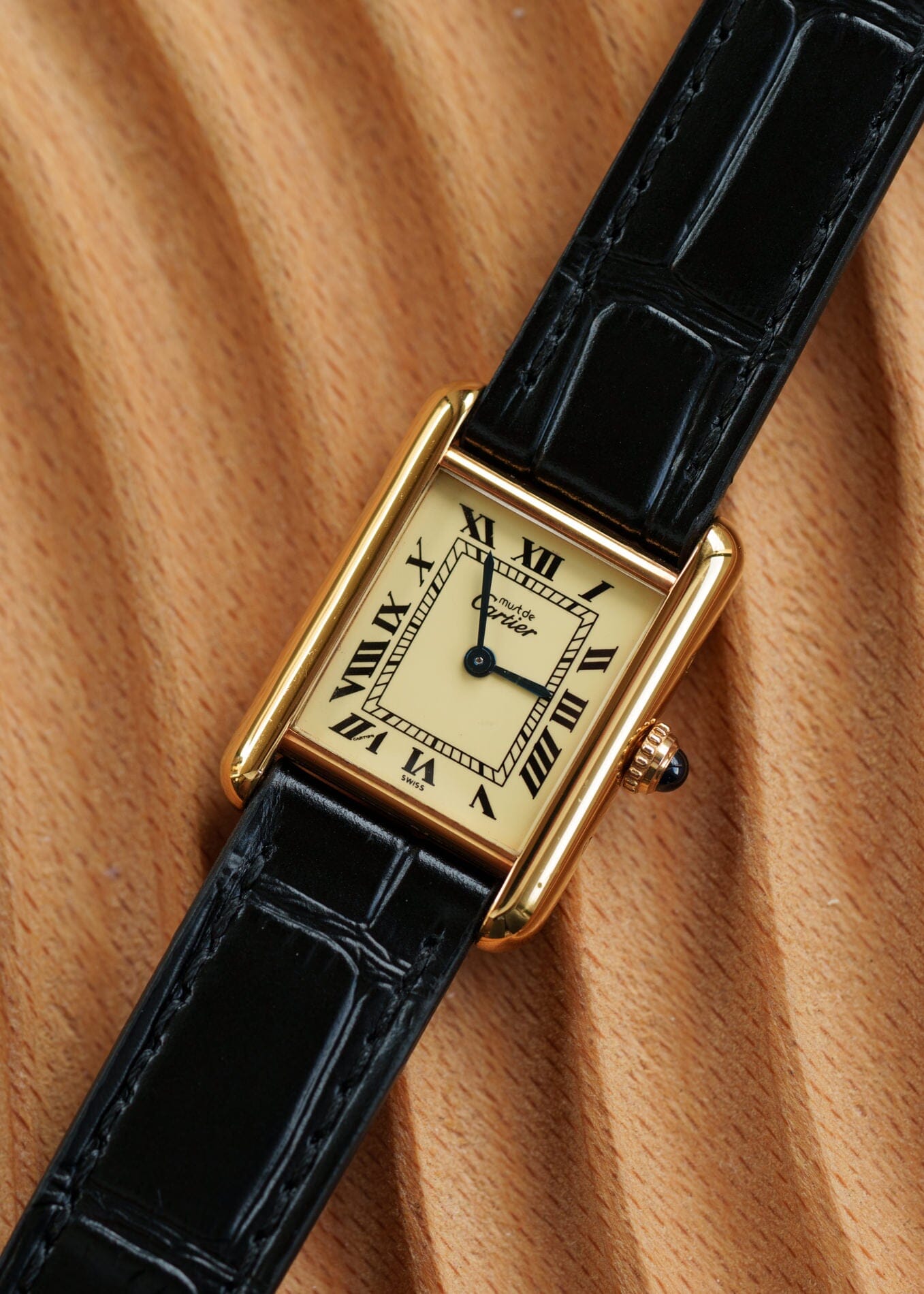 カルティエ マストタンク SM アイボリーローマン QZ Watch CARTIER 