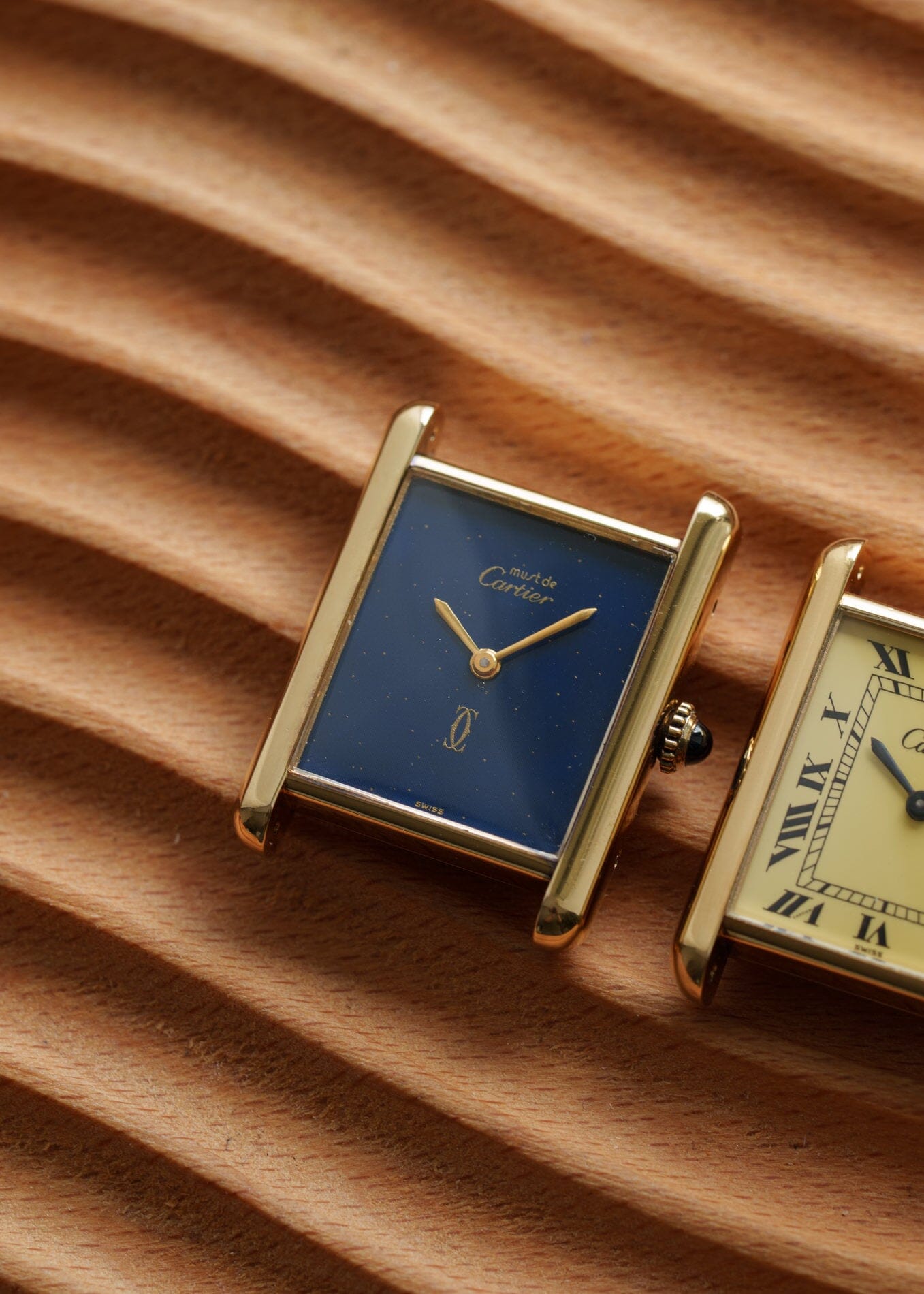 カルティエ マストタンク LM ラピスブルー 手巻き Watch CARTIER 