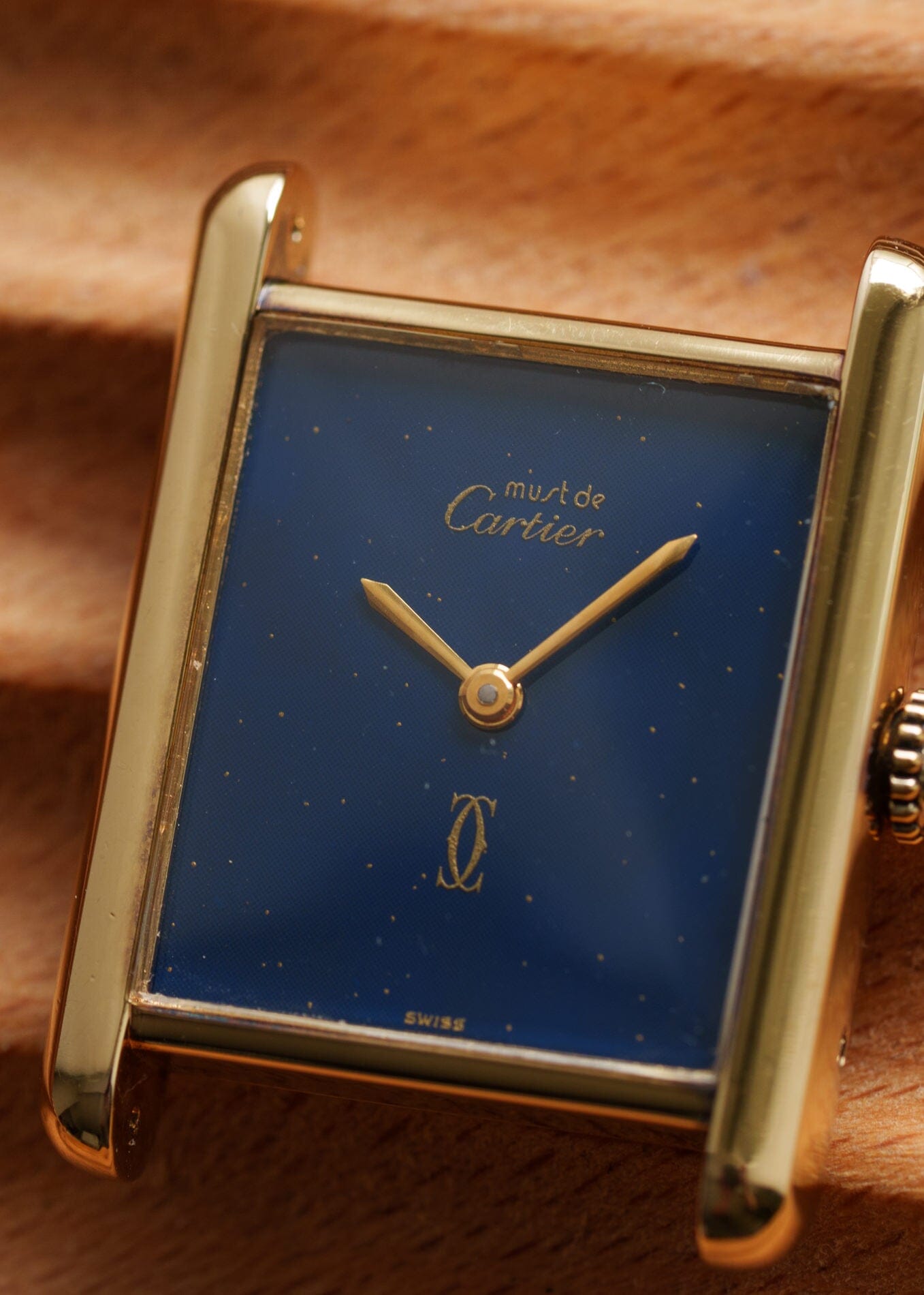 カルティエ マストタンク LM ラピスブルー 手巻き Watch CARTIER 