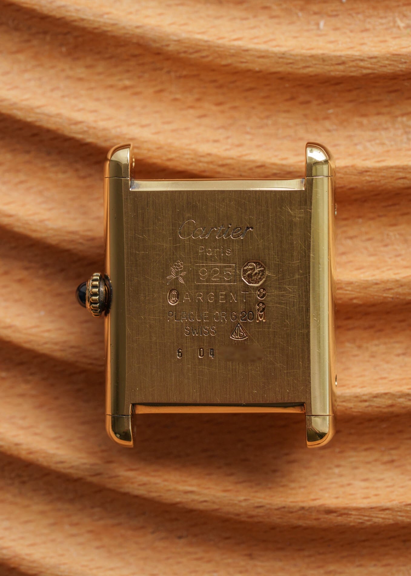 カルティエ マストタンク LM ラピスブルー 手巻き Watch CARTIER 